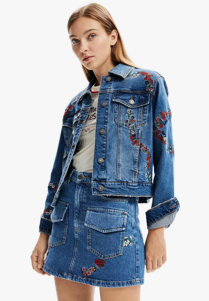 Desigual EMBROIDERED TRUCKER Denim jacket blue Zalando.ie