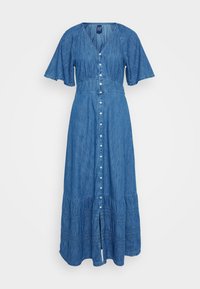 FLUTTER MIDI ALYSSA - Vestido vaquero - medium wash