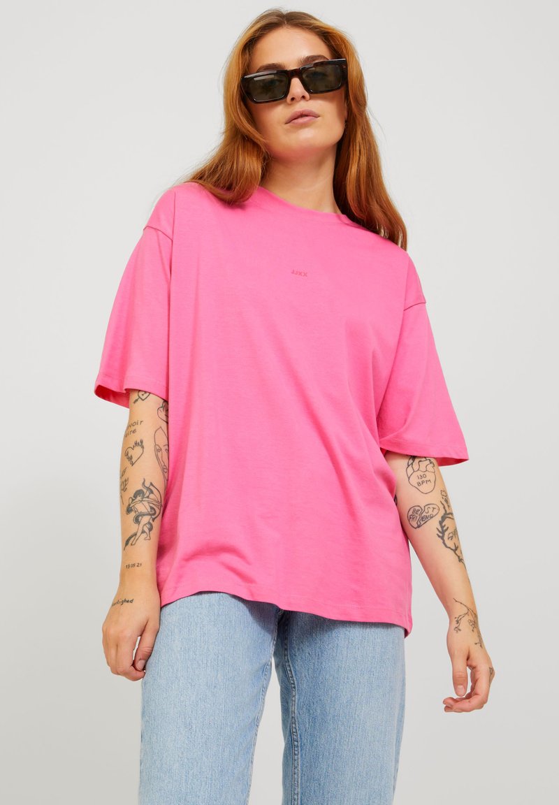 JJXX - JXANDREA SS LOOSE EVERY LOGO TEE NOOS - Tricou basic - carmine rose, Extindeți