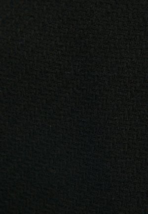 Black textile fabric with a textured surface featuring a woven pattern. The material appears sturdy, with a tight, consistent weave.