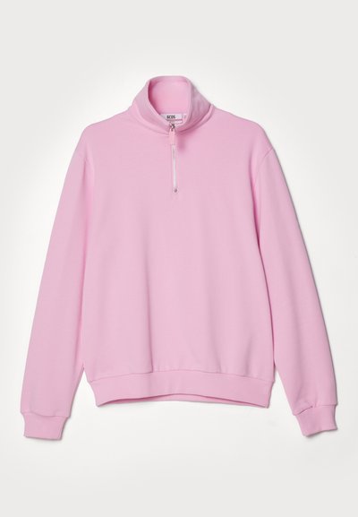 GCDS ESSENTIALS HALF ZIP - Mikina - pink