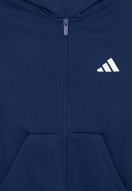 adidas JUNIOR HOODIE UNISEX - Zip-up sweatshirt - dark blue/white — foto 3