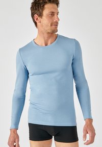 Damart DOUBLE FACE MANCHES LONGUES  - Maglietta intima - bleu grisé
