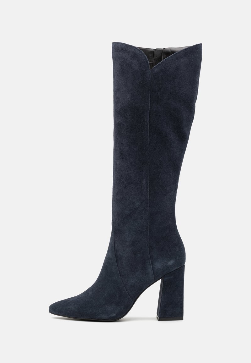 Anna Field LEATHER - Støvler - dark blue/mørkeblå - Zalando.no