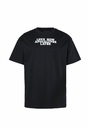 STHUGE, T-SHIRT, HALBARM, OVERSIZED, PRINT, BIS 8 XL - Print T-shirt - black