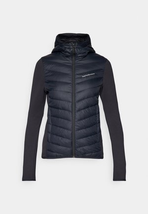 Peak Performance FROST HYBRID HOOD - Pūkinė striukė - black