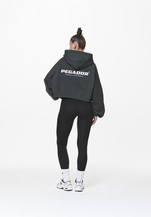 Pegador SKEI LOGO OVERSIZED CROPPED HOODIE - Sweatshirt - washed sage green