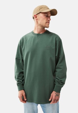 LONG SLEEVE FRENCH TERRY SIGNATURE - Collegepaita - cilantro-green