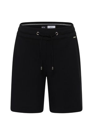 Cecil, WIDE-LEG SHORTS IN A LOOSE FIT - Verryttelyhousut - black