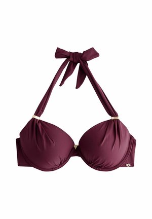 Next PADDED WIRED HALTER STANDARD - Bikinitop - wine