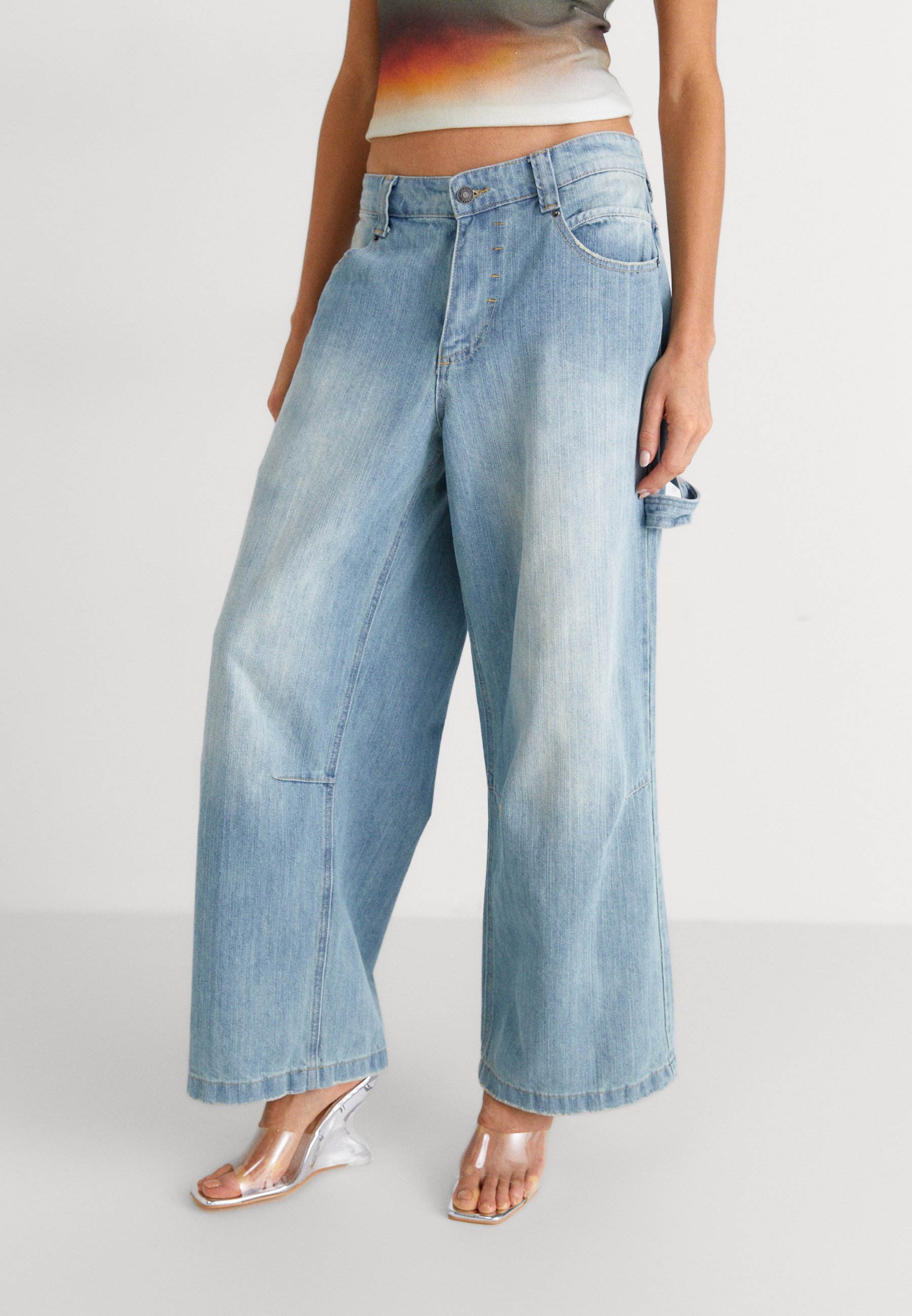 Jaded London CARPENTER COLOSSUS - Wide Leg - blue denim
