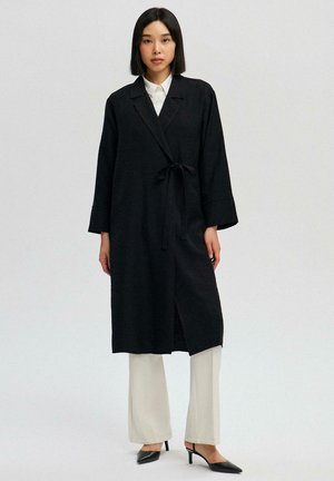THIN  WITH CROSSOVER - Klasszikus kabát - black
