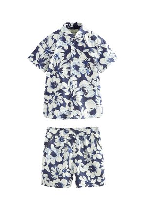 REGULAR FIT - FLORAL PRINT SET - Šortky - blue
