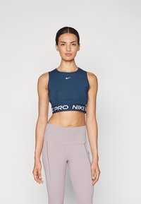 Nike Performance - CROP TANK - Top - armory navy/white Thumbnail Image 1