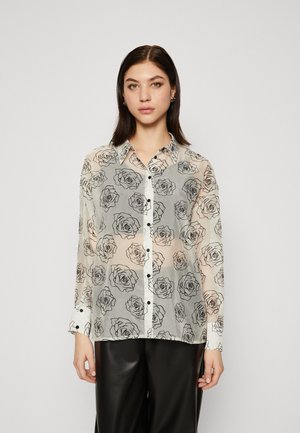 Vero Moda VMNAYA FLOWER OVERSIZED SHIRT  - Πουκαμίσα με κουμπιά - silver mink