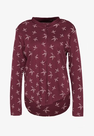 Schiesser LANGARM - Pyjama top - burgund