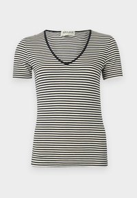 VMPEPPER SS V-NECK VMA NOOS - Paprasti marškinėliai - birch/black
