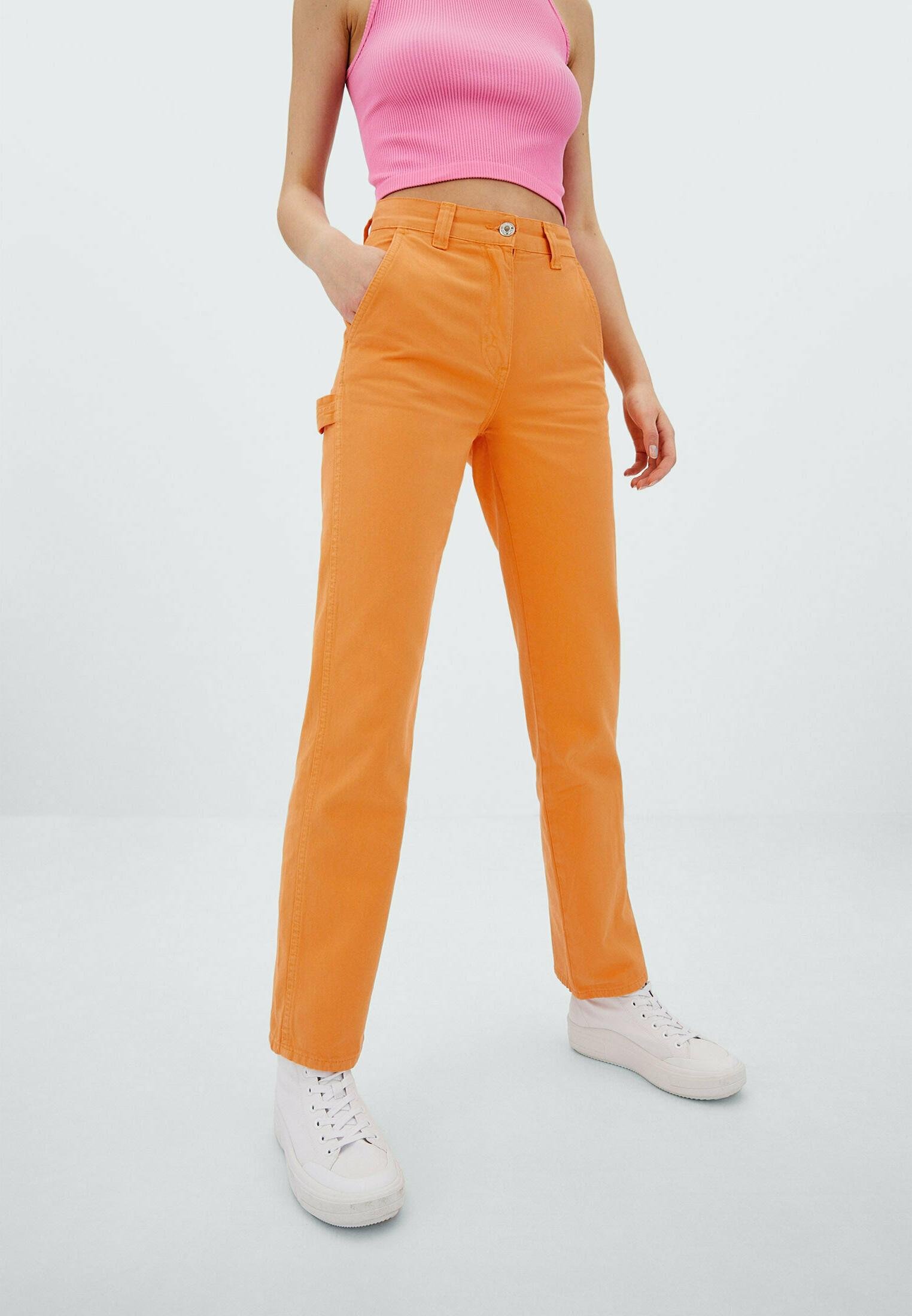 Straight leg jeans - orange 