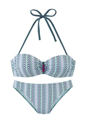 SET - Bikini - blau bedruckt