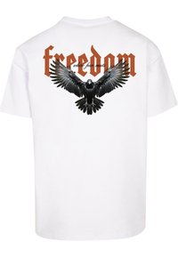 MJ Gonzales BRAVE SOAR HEAVY OVERSIZED  - Print T-shirt - white