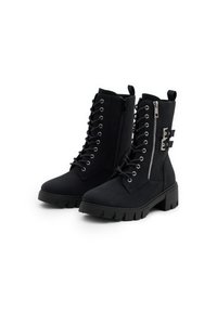 INSIDE DE MEDIA CAÑA CREMALLERA - Botines con plataforma - black