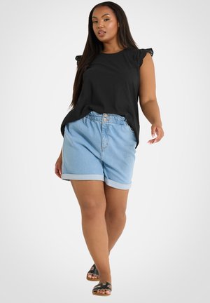 Yours Clothing, WOMEN'S VESTS & CAMIS - T-shirt con stampa - black