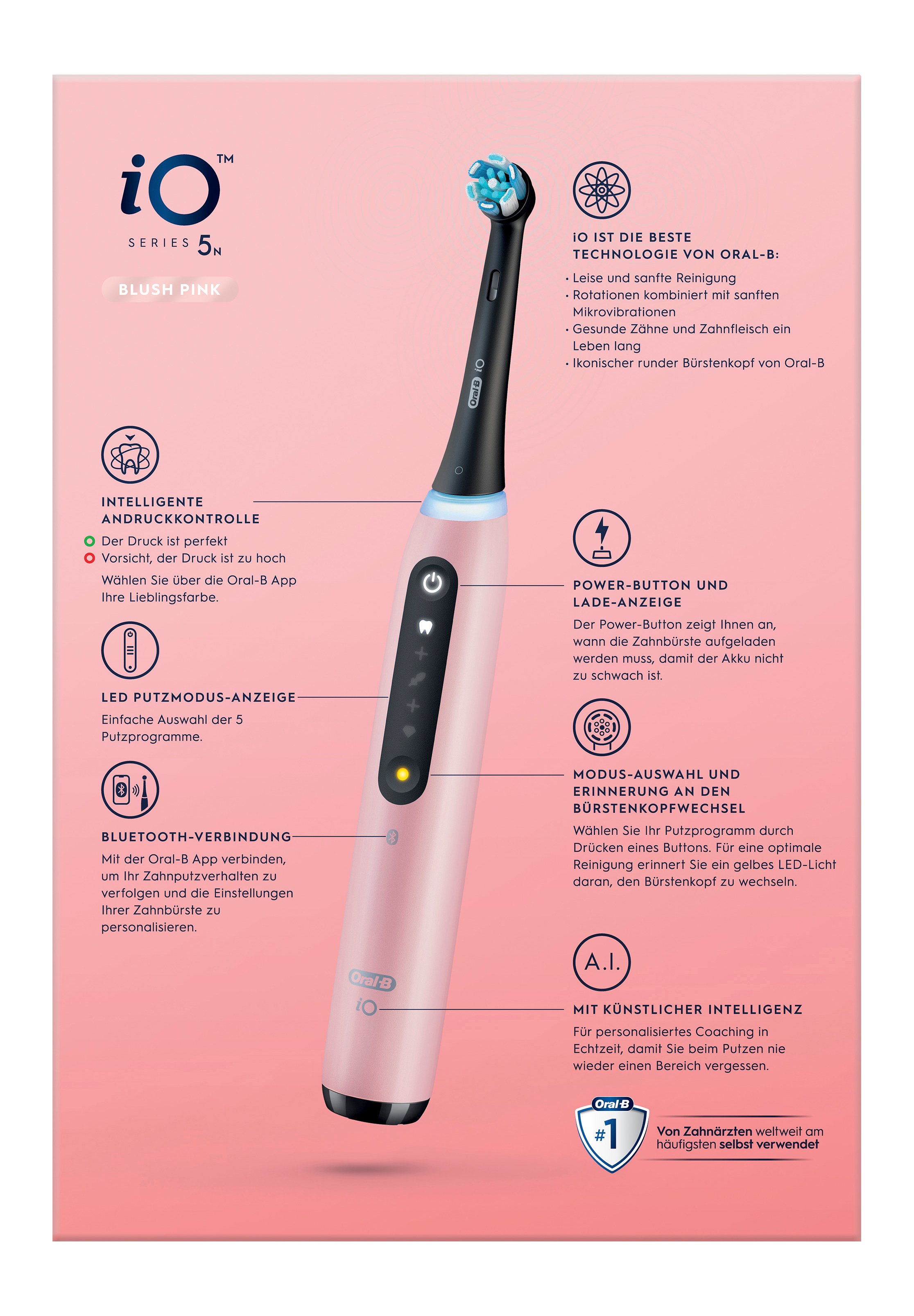 Oral-B ORAL-B ELEKTRISCHE ZAHNBÜRSTE - IO 5 + REISEETUI