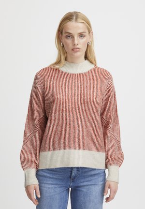 ICHI IHKAMARA LS STRIPE4 - Jersey de punto - rooibos tea