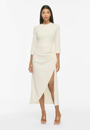 VILA, MIDI DRESS VIRAFFI 3/4-SLEEVED - Robe pull - birch