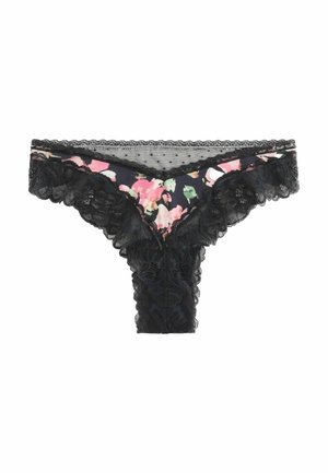 EXTRA HIGH LEG  - Trusser - black floral print