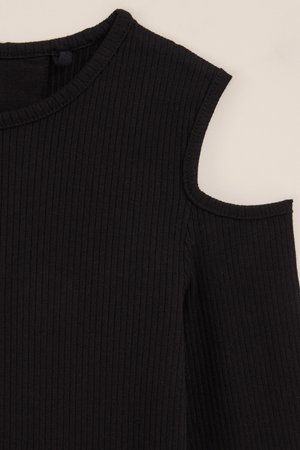 WE Fashion Ilgarankovis viršutinės dalies drabužis - black