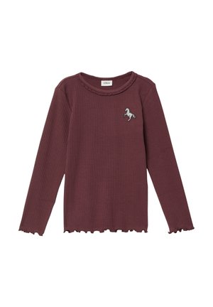 Langarmshirt - bordeaux