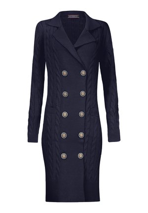 LONG WITH BUTTON CLOSURE - Robe pull - blue