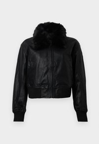 Faux leather jacket - black