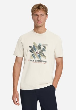 NO EXCESS, GRAPHIC T-SHIRT - T-shirt print - stone