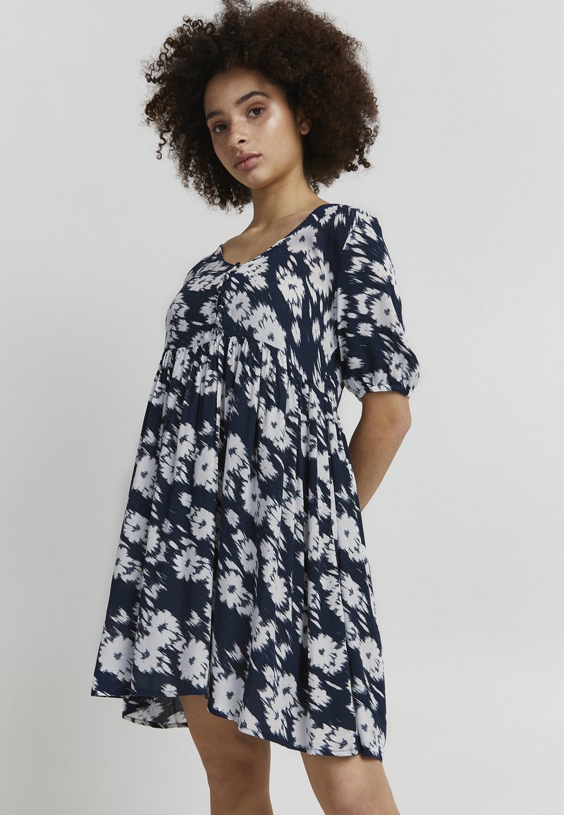 ICHI IHMARRAKECH AOP - Day dress - total eclipse/dark blue - Zalando.ie