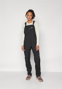 Fjällräven VARDAG DUNGAREE TROUSERS W - Hlače za na prostem - black