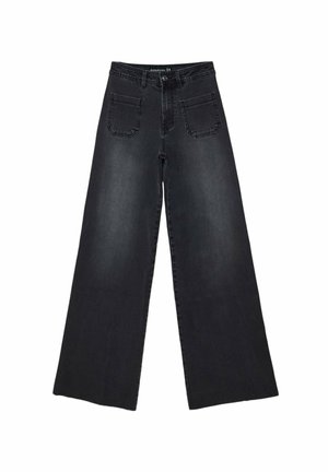 Stradivarius WITH POCKETS - Džíny Straight Fit - dark grey