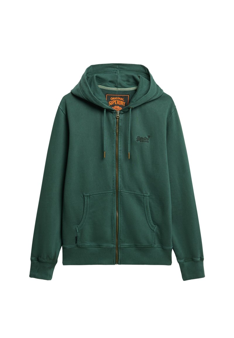 Sweats à capuche zippés verts. FR