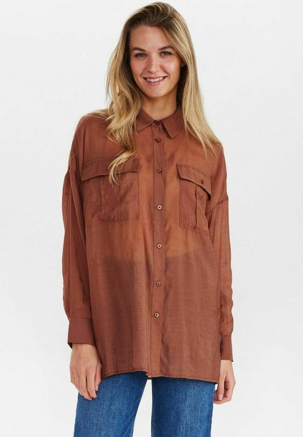 NUELINAM LS - Hemdbluse - root beer