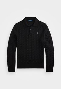 CABLE-KNIT WOOL-CASHMERE SWEATER - Svetr - black