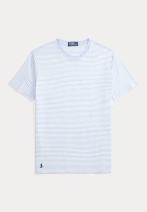 STANDARD FIT STRIPED LISLE T-SHIRT - T-Shirt print - office blue/white