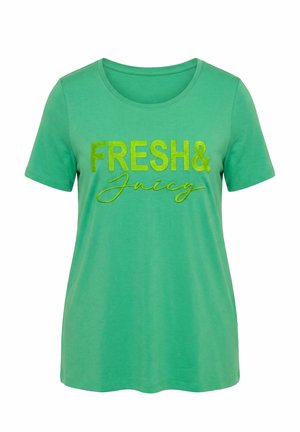 MIAMODA, T-SHIRT, KOMFORT FIT, TUFT-PRINT, HALBARM - Printtipaita - pale green