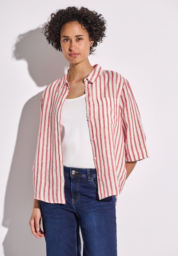 GESTREIFTE   - Hemdbluse - rot