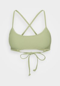 TANLINES LACE UP TRILET - Bikini-Top - avocado