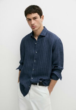 Massimo Dutti, Chemise - mottled dark blue