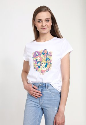 DISNEY PRINCESSES SHEILD - Print T-shirt - white