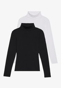 2 PACK - T-shirt à manches longues - black/white