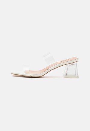 PRISCILLA - Heeled mules - clear white