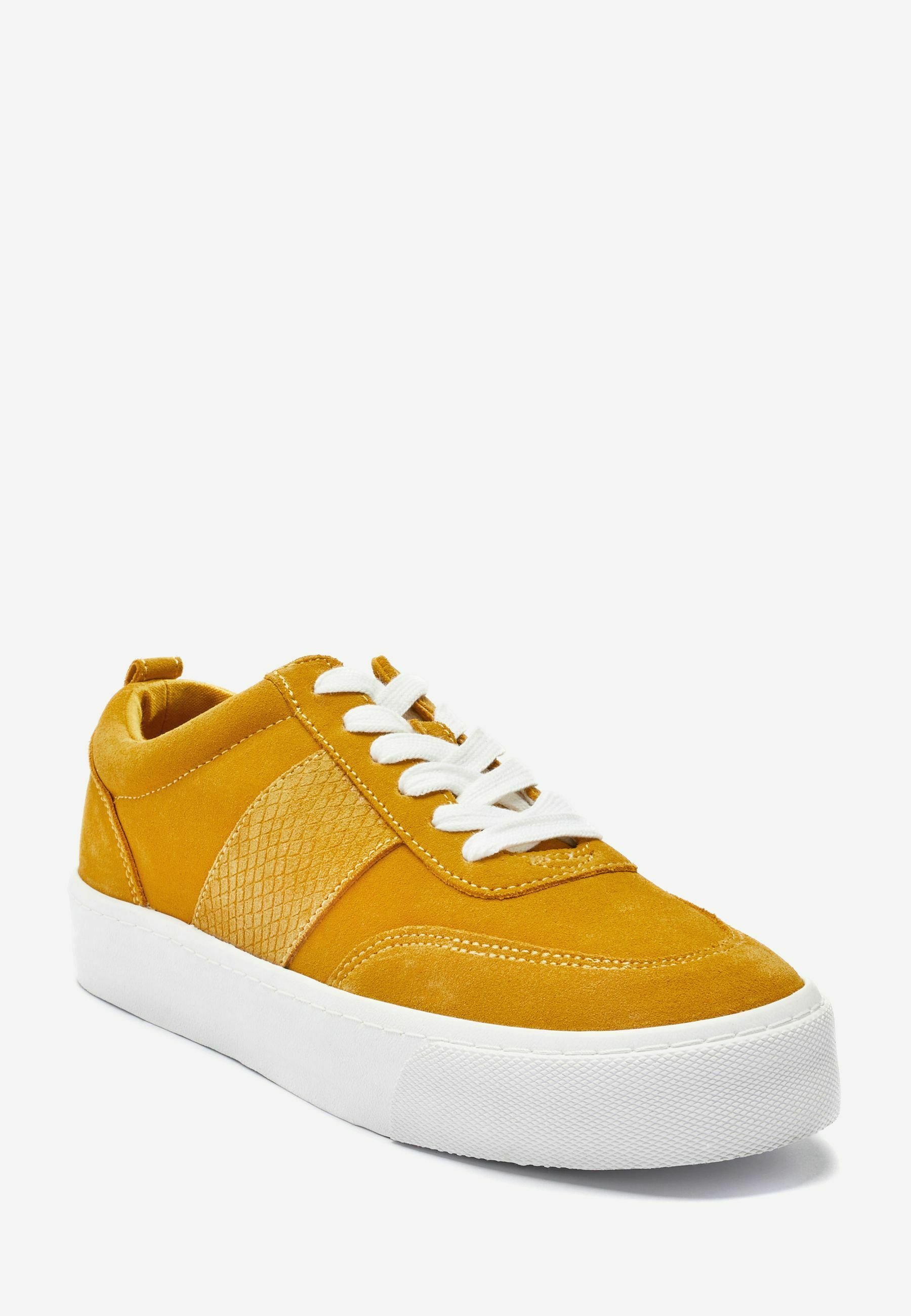 mustard chunky trainers